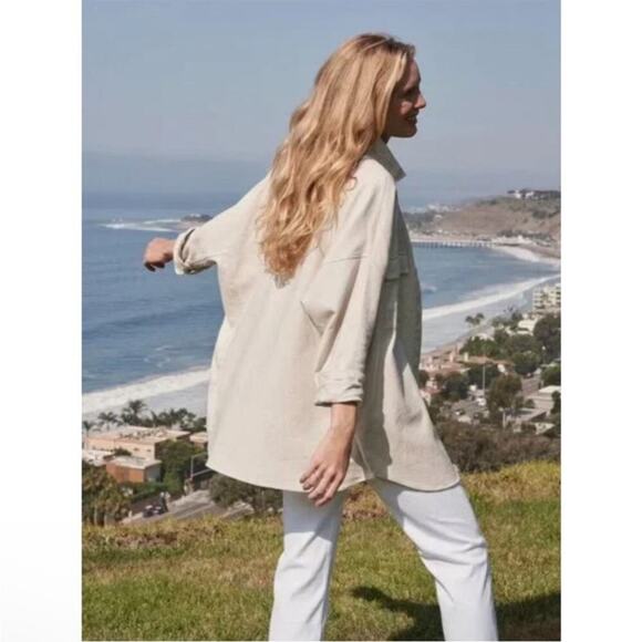 NWT New Frank & Eileen Mcloghlin Utility Shacket in Natural Size M/L - Picture 4 of 10